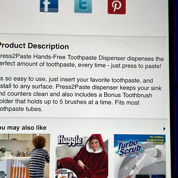 Press2Paste hands free toothpaste dispenser NEW NWT - Picture 5 of 8
